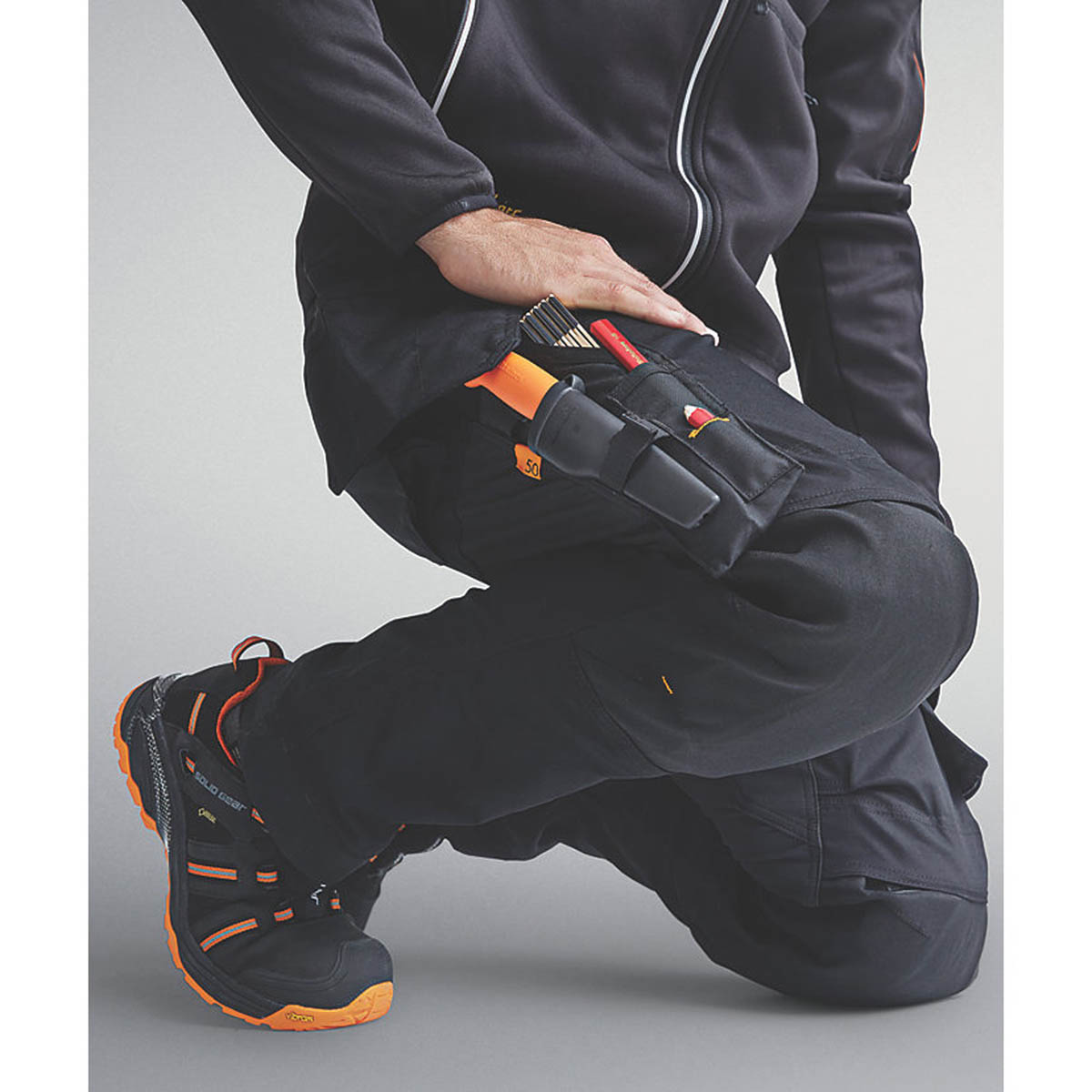 Snickers Work Trousers Mens Slim Fit Black Stretch Multi Pockets 30"W 30"L - Image 5