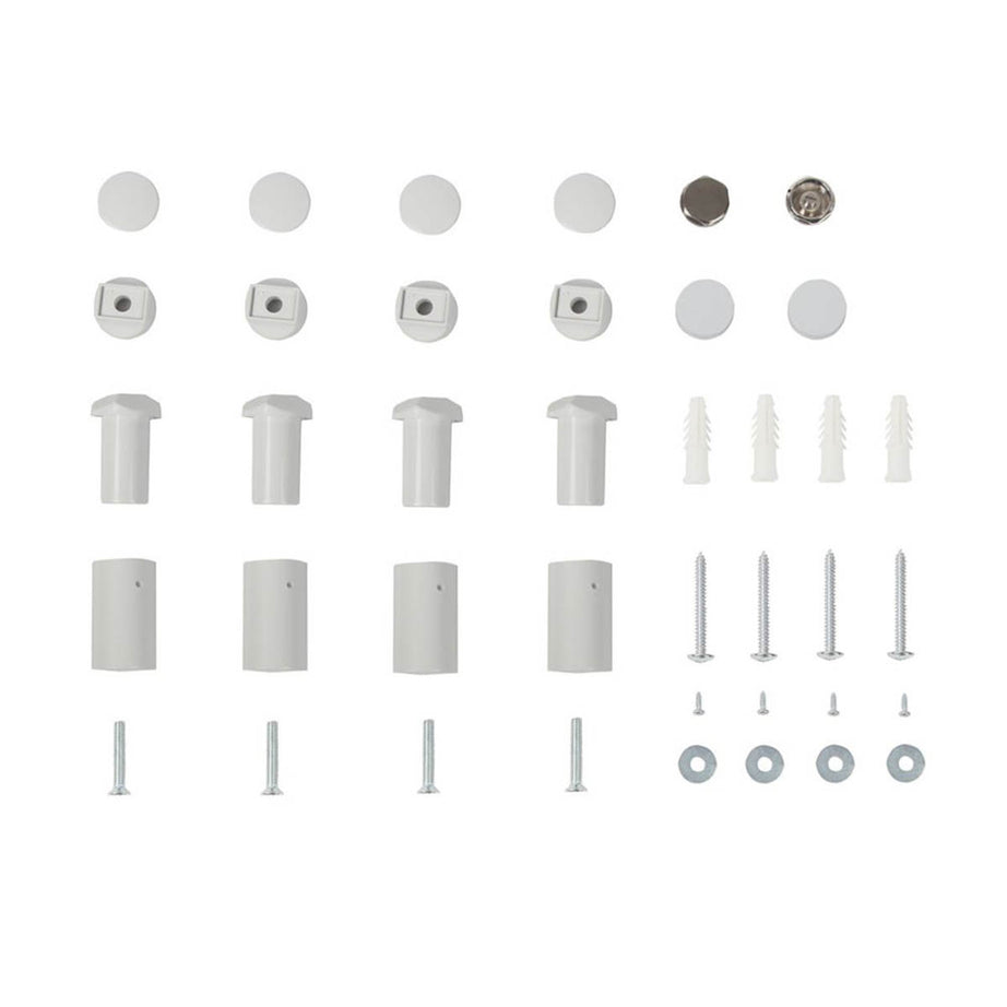 Flomasta Bathroom Towel Rail Radiator Curved White Tall 1808BTU 1200x500mm - Image 5