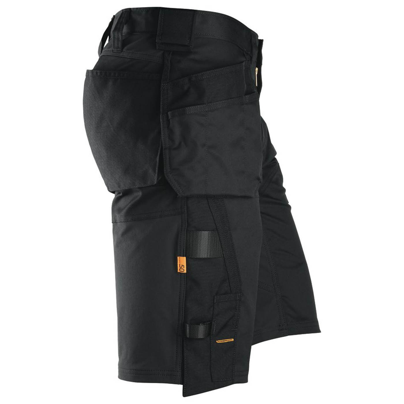Snickers Work Shorts 16 Pockets 6151 Stretch Cargo Black Breathable 38" W - Image 3