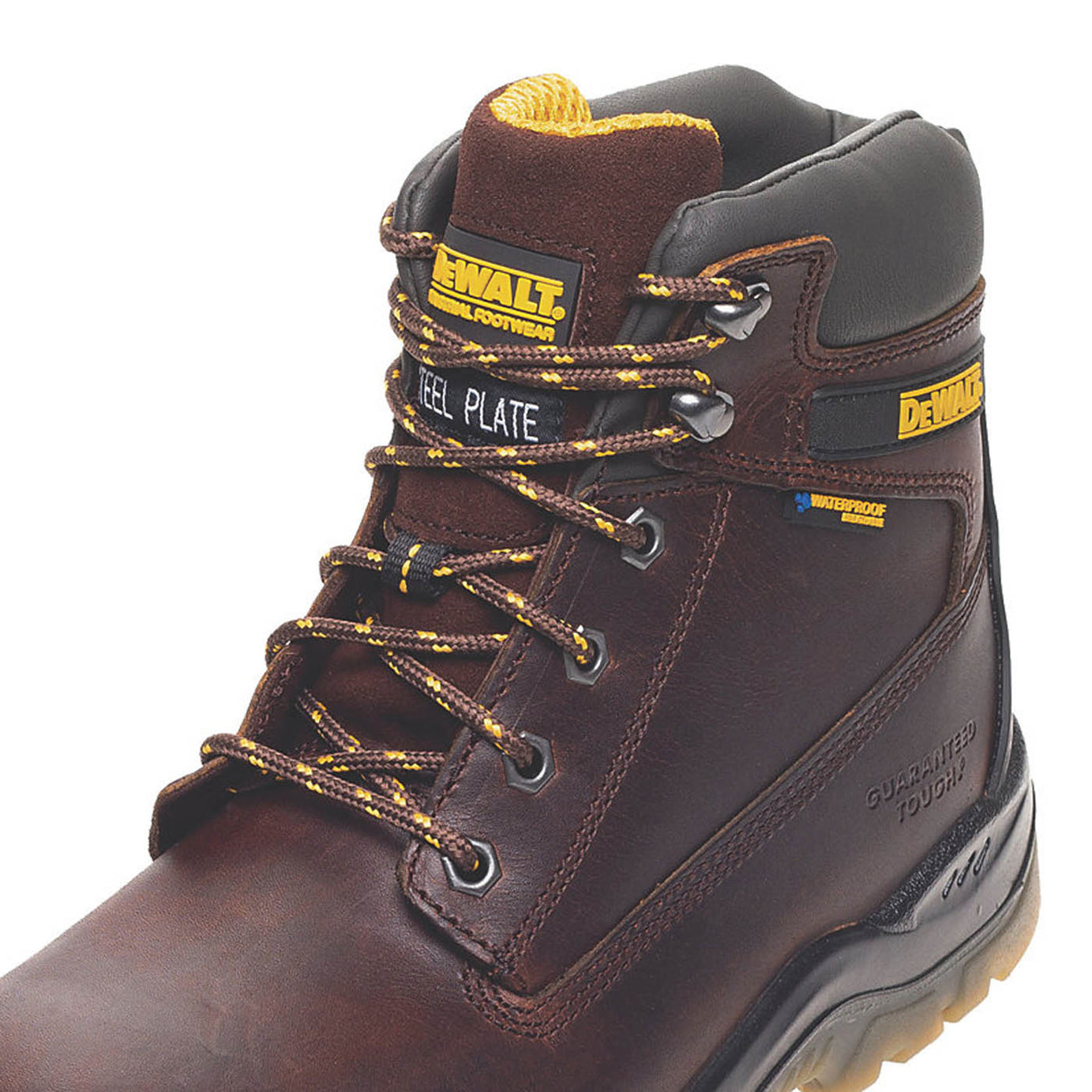 DeWalt Safety Boots Mens Wide Fit Brown Waterproof Work Shoes Steel Toe Size 10 - Image 6