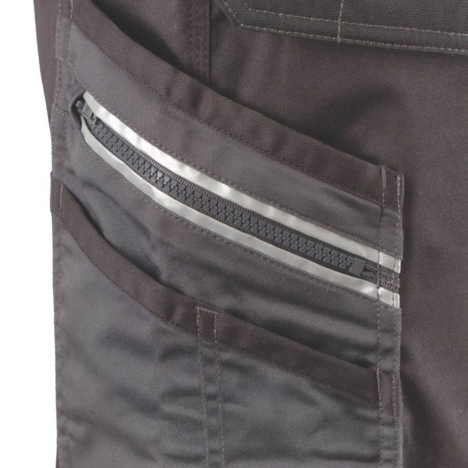 Site Work Trousers Mens Regular Fit Grey Black Stretch Multi Pockets 36"W 34"L - Image 6