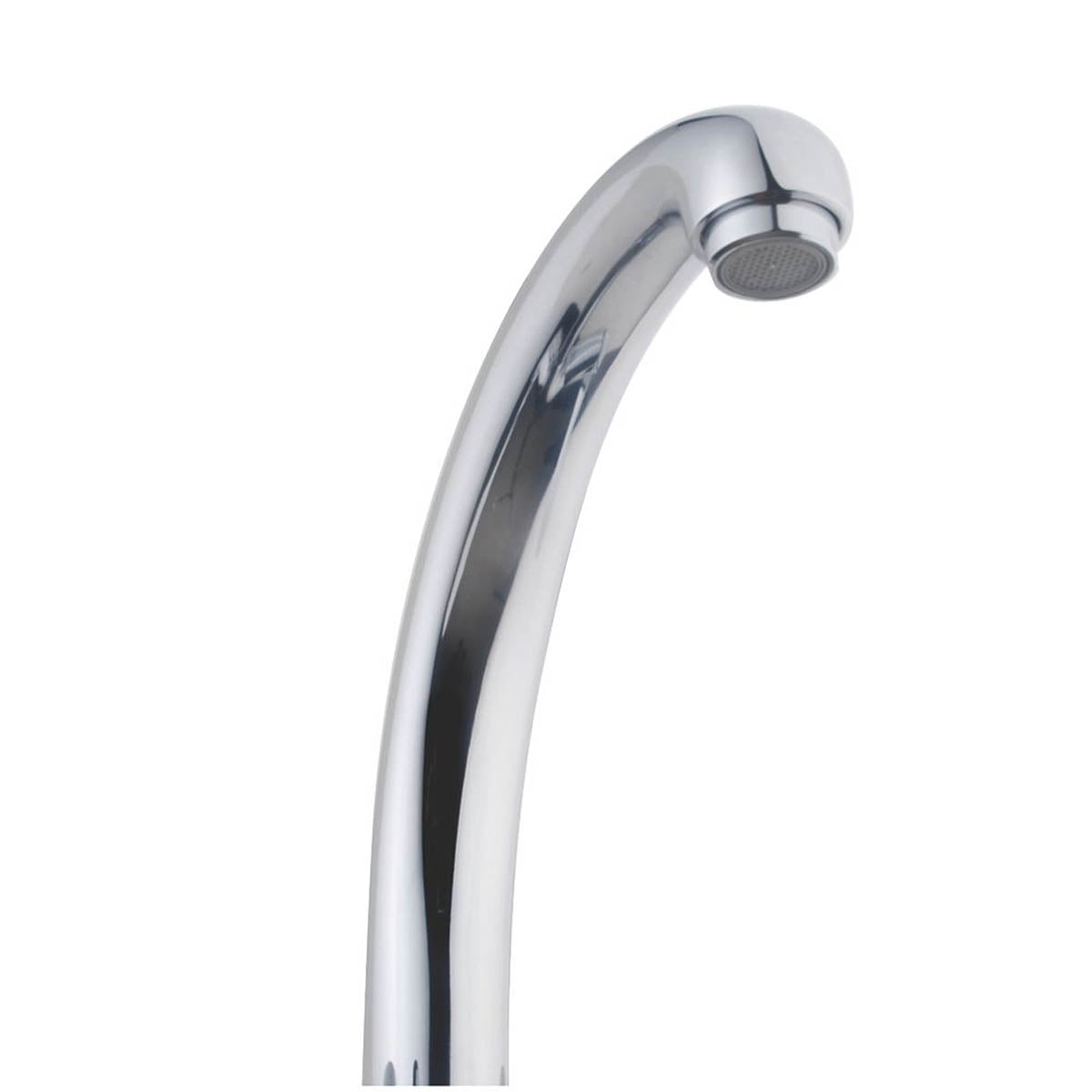 Kitchen Tap Mono Mixer Chrome Double Lever Swivel Spout Traditional Faucet - Image 2