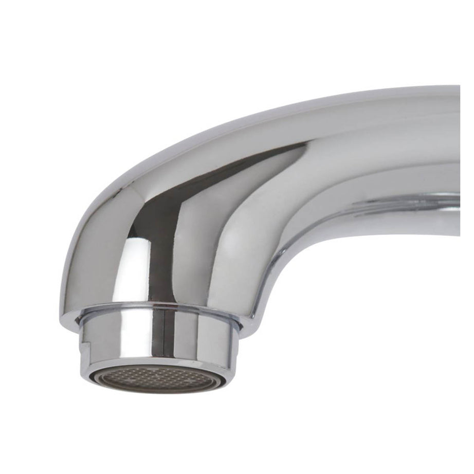 Kitchen Tap Mono Mixer Chrome Double Lever Swivel Spout Traditional Faucet - Image 3