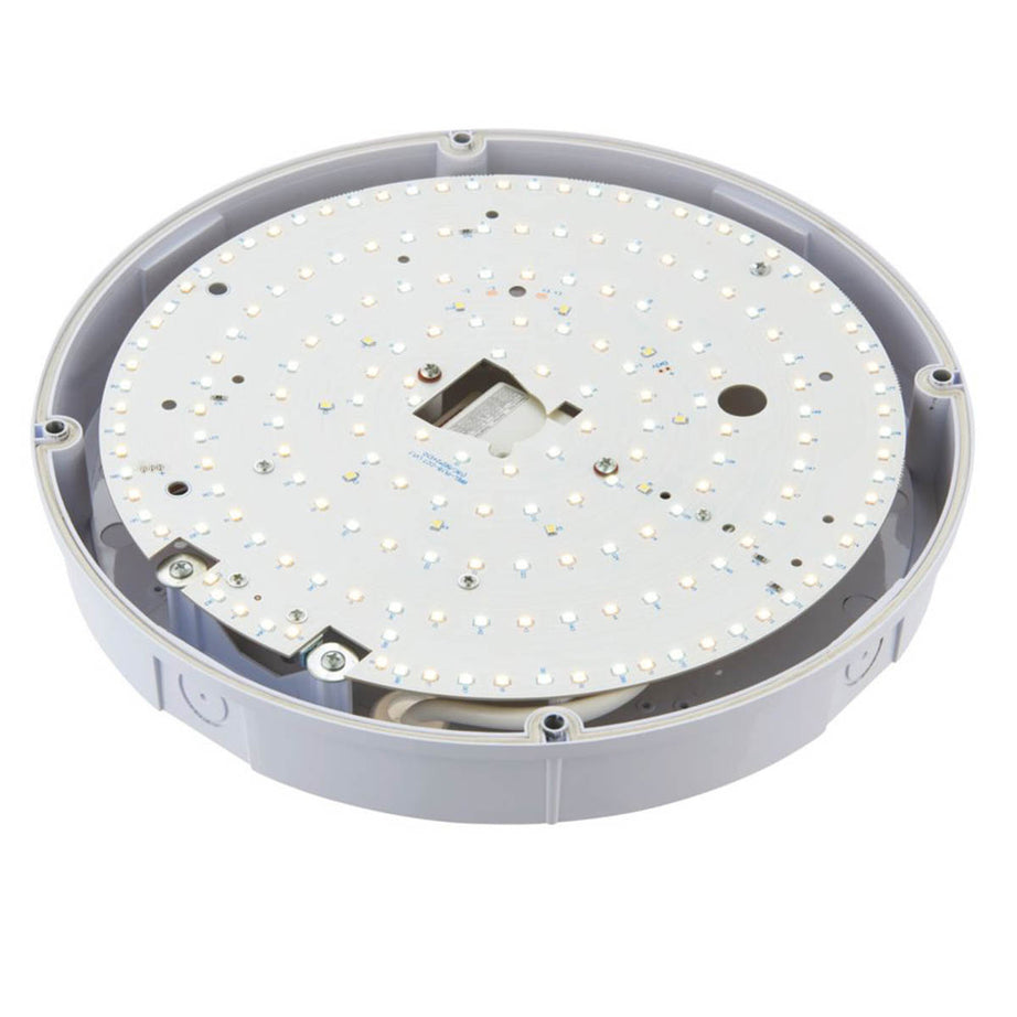 Saxby Outdoor Bulkhead LED Variable White Round Microwave Sensor Gloss White - Image 5
