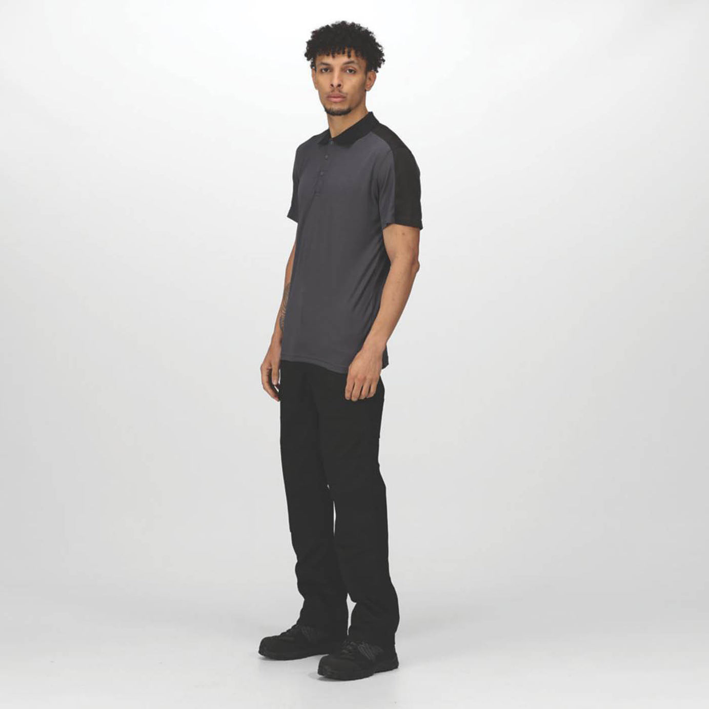 Regatta Pro Mens Work Trousers Black Cargo Classic Fit Multi Pockets 42" W 29" L - Image 5