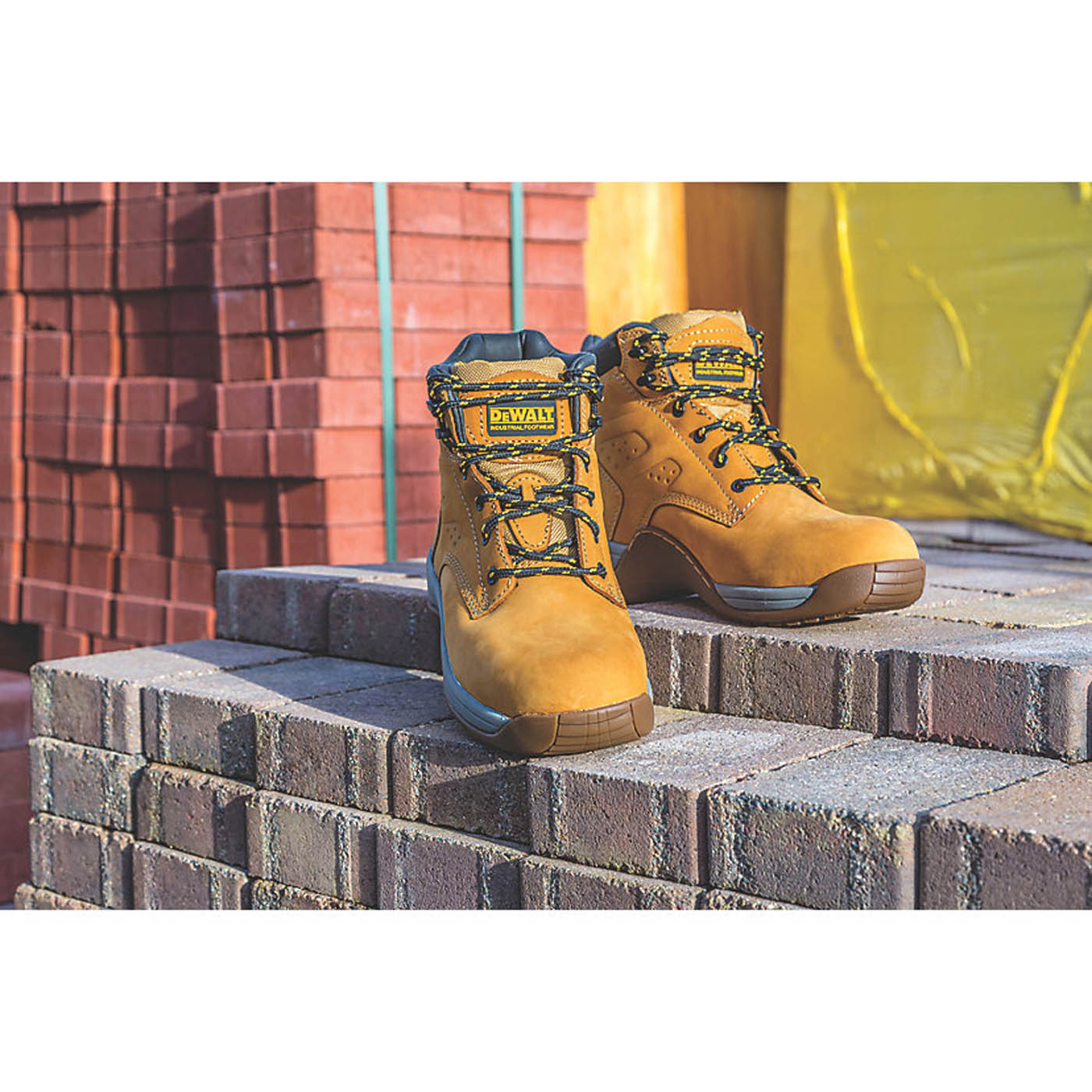 DeWalt Safety Boots Men's Work Shoes Honey Leather Steel Toe Cap Wide Fit Size13 - Image 2