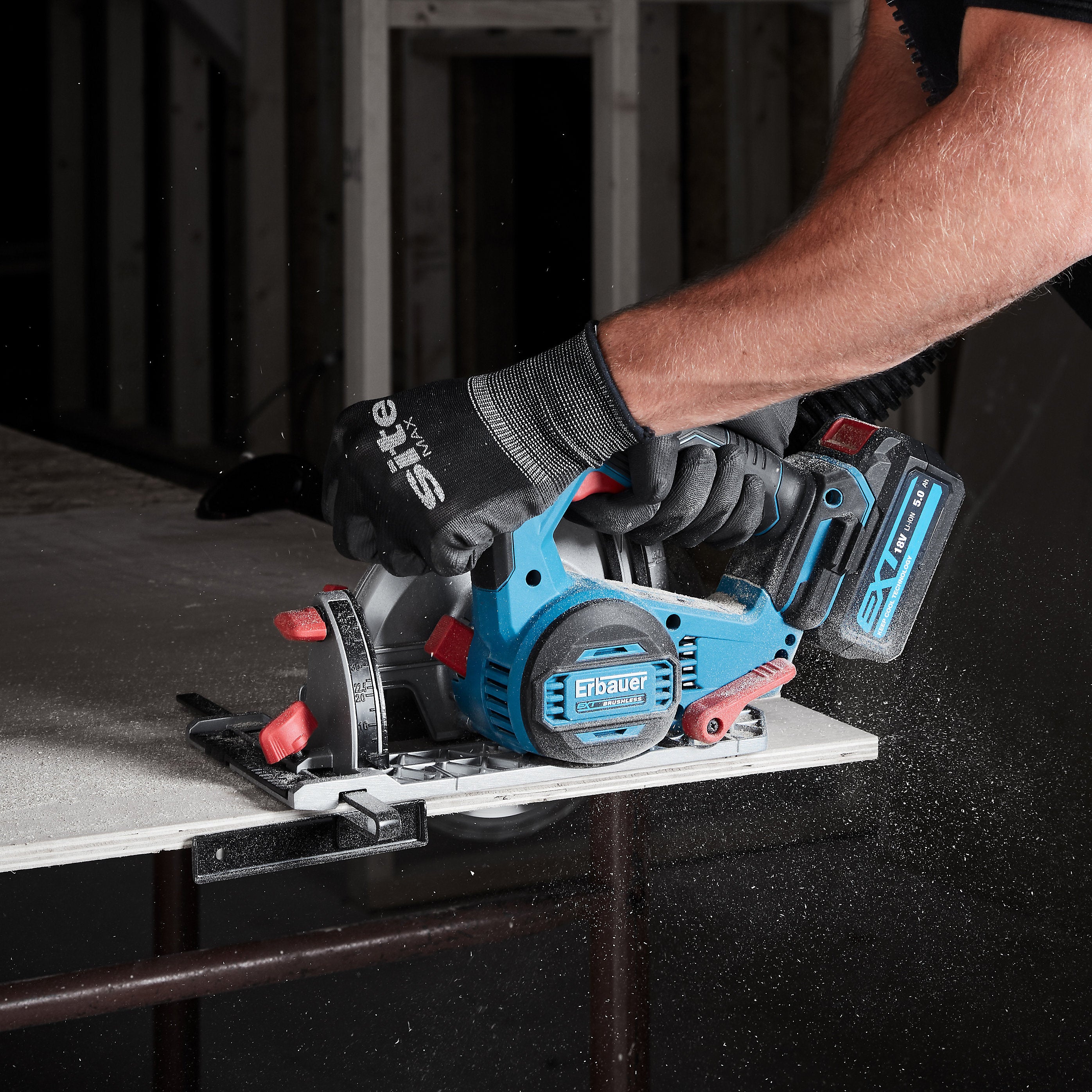 Erbauer Circular Saw Cordless ECS18-Li Brushless EXT 18V 165mm Body Only - Image 3