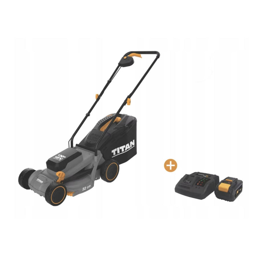 Titan Rotary Lawn Mower TTI1142LWM Cordless Height Adjustment 18V 32cm 30L - Image 1